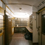 Foto Nicoloro G.   03/07/2021   Firenze   Primo viaggio inaugurale del Treno di Dante, convoglio storico che collega Firenze a Ravenna con quattro fermate intermedie. Da oggi 03 luglio fino al 10 ottobre prossimo effettuera' viaggi di andata e ritorno nei fine settimana. nella foto l' interno del vagone postale.