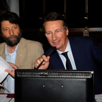 Foto Nicoloro G. 25/05/2012 Padova Nell’ aula magna dell’ Universita’ di Padova la Giuria dei Letterati, presieduta da Massimo Cacciari, ha selezionato la cinquina finalista al 50° Premio Campiello organizzato da Confindustria Veneto. Nel corso della cerimonia e’ stato anche proclamato il vincitore del Premio Campiello Opera Prima. Il vincitore assoluto tra la cinquina selezionata verra’ proclamato da una giuria di 300 lettori il 1 settembre 2012 al teatro La Fenice di Venezia. nella foto Massimo Cacciari – Piero Luxardo