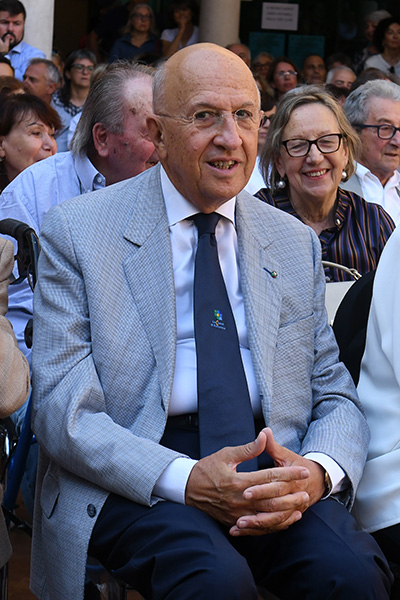 Foto Nicoloro G.   20/09/2026   Ravenna   Nell' ambito delle Celebrazioni per il 705° annuale della morte di Dante Alighieri si e' conclusa la XV edizione del Festival '' Prospettiva Dante ''. nella foto Antonio Patuelli presidente ABI.