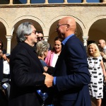 Foto Nicoloro G.   20/09/2026   Ravenna   Nell' ambito delle Celebrazioni per il 705° annuale della morte di Dante Alighieri si e' conclusa la XV edizione del Festival '' Prospettiva Dante ''. nella foto il maestro Riccardo Muti con il giornalista Aldo Cazzullo.