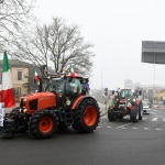 Foto Nicoloro G.   29/01/2024   Ravenna   Protesta degli agricoltori contro le politiche agricole dell' Europa. nella foto l' ingresso in citta' dei trattori.