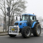 Foto Nicoloro G.   29/01/2024   Ravenna   Protesta degli agricoltori contro le politiche agricole dell' Europa. nella foto l' ingresso in citta' dei trattori.