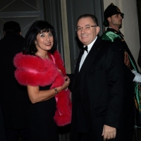 Foto Nicoloro G. 07/12/2013 Milano Tradizionale Prima alla Scala che annovera quest’ anno anche la presenza del Capo dello Stato. nella foto Giorgio Squinzi e la moglie  