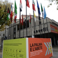 Foto Nicoloro G. 27/10/2013 Rimini Quarantaquattresima edizione delle ” Giornate Internazionali del Centro Pio Manzù ” che ha per tema ” La palma e l’ abete: dialoghi interculturali tra Europa e Mondo Arabo “. nella foto Il Manifesto delle Giornate