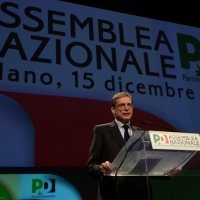 Foto Nicoloro G. 15/12/2013 Milano Prima Assemblea Nazionale del PD dopo le elezioni di Matteo Renzi a segretario. nella foto Gianni Cuperlo  
