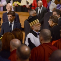Foto Nicoloro G. 30/10/2013 Bologna Il leader dell’ opposizione birmana Aung San Suu Kyi ospite della città di Bologna per ricevere la cittadinanza onoraria in Comune e la laurea honoris causa in Università. nella foto Aung San Suu Kyi – Ivano Dionigi 