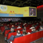 Foto Nicoloro G.   05/04/2020   Riccione ( RN ) Prima giornata della quinta edizione del G20s, Summit nazionale dei Comuni balneari. che ha per focus la Transizione ecologica, l' Innovazione, la Sicurezza e l' Economia. nella foto un momento del Summit.