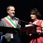 17/07/2022  Gatteo Mare  ( FC )   Quinta tappa de ' La Milanesiana ' in Emilia-Romagna. nella foto il sindaco di Gatteo Roberto Pari e Elisabetta Sgarbi.