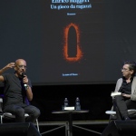 17/07/2022  Gatteo Mare  ( FC )   Quinta tappa de ' La Milanesiana ' in Emilia-Romagna. nella foto il cantante e scrittore Enrico Ruggeri, a sinistra, e lo scrittore Alberto Cassani.