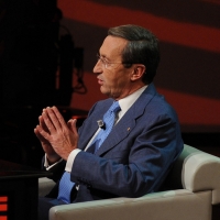 Foto Nicoloro G. 09/12/2012 Milano Trasmissione televisiva su Rai3 ” Che tempo che fa ” condotta da Fabio Fazio. nella foto Gianfranco Fini