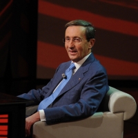 Foto Nicoloro G. 09/12/2012 Milano Trasmissione televisiva su Rai3 ” Che tempo che fa ” condotta da Fabio Fazio. nella foto Gianfranco Fini