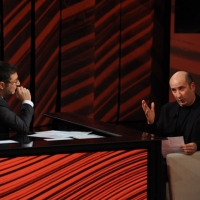 Foto Nicoloro G. 09/12/2012 Milano Trasmissione televisiva su Rai3 ” Che tempo che fa ” condotta da Fabio Fazio. nella foto Fabio Fazio – Antonio Albanese