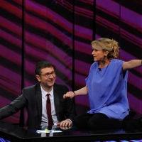 Foto Nicoloro G. 09/12/2012 Milano Trasmissione televisiva su Rai3 ” Che tempo che fa ” condotta da Fabio Fazio. nella foto Fabio Fazio – Luciana Littizzetto