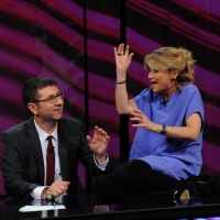 Foto Nicoloro G. 09/12/2012 Milano Trasmissione televisiva su Rai3 ” Che tempo che fa ” condotta da Fabio Fazio. nella foto Fabio Fazio – Luciana Littizzetto