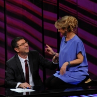 Foto Nicoloro G. 09/12/2012 Milano Trasmissione televisiva su Rai3 ” Che tempo che fa ” condotta da Fabio Fazio. nella foto Fabio Fazio – Luciana Littizzetto