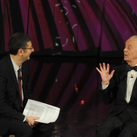 Foto Nicoloro G. 10/12/2012 Milano Trasmissione televisiva su Rai3 ” Che tempo che fa ” condotta da Fabio Fazio. nella foto Fabio Fazio – Paolo Poli