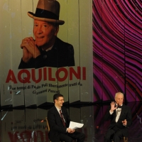 Foto Nicoloro G. 10/12/2012 Milano Trasmissione televisiva su Rai3 ” Che tempo che fa ” condotta da Fabio Fazio. nella foto Fabio Fazio – Paolo Poli