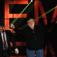 Foto Nicoloro G. 10/12/2012 Milano Trasmissione televisiva su Rai3 ” Che tempo che fa ” condotta da Fabio Fazio. nella foto Fabio Fazio – Francesco Guccini    