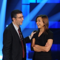 Foto Nicoloro G. 10/12/2012 Milano Trasmissione televisiva su Rai3 ” Che tempo che fa ” condotta da Fabio Fazio. nella foto Fabio Fazio – Daria Bignardi 