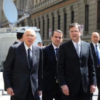 Foto Nicoloro G. 14/05/2012 Milano Si e’ tenuta in Borsa la relazione annuale della Consob alla presenza del Capo dello Stato Giorgio Napolitano. nella foto Giorgio Napolitano – Giuseppe Vegas