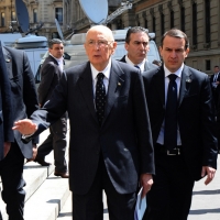 Foto Nicoloro G. 14/05/2012 Milano Si e’ tenuta in Borsa la relazione annuale della Consob alla presenza del Capo dello Stato Giorgio Napolitano. nella foto Giorgio Napolitano
