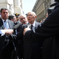 Foto Nicoloro G. 14/05/2012 Milano Si e’ tenuta in Borsa la relazione annuale della Consob alla presenza del Capo dello Stato Giorgio Napolitano. nella foto Giorgio Napolitano
