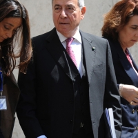 Foto Nicoloro G. 14/05/2012 Milano Si e’ tenuta in Borsa la relazione annuale della Consob alla presenza del Capo dello Stato Giorgio Napolitano. nella foto Lamberto Cardia