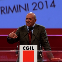 Foto Nicoloro G. 06/05/2014  Rimini   Si è aperto ufficialmente il 17° Congresso della CGIL. nella foto il segretario generale UIL Luigi Angeletti.