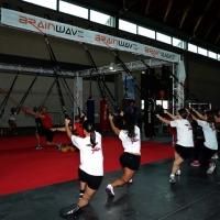 Foto Nicoloro G.   30/05/2014   Rimini   Si è aperta la 9° edizione di " Rimini Wellness ". nella foto i frequentatori del Rimini Wellness partecipano alle tante e diverse proposte di esercizi.