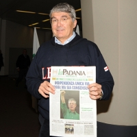 Foto Nicoloro G. 04/12/2011 Vicenza Dopo quattro anni si riunisce il Parlamento Padano nella sua sede di villa " La Favorita ". nella foto Roberto Castelli