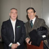 Foto Nicoloro G. 04/12/2011 Vicenza Dopo quattro anni si riunisce il Parlamento Padano nella sua sede di villa " La Favorita ". nella foto Andrea Gibelli – Luciano Bresciani