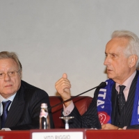 Foto Nicoloro G. Rimini 03/12/2010 Seconda edizione del " Salone della Giustizia " che si svolge dal 02 al 05 dicembre alla Fiera di Rimini. nella foto Altero Matteoli – Filippo Berselli