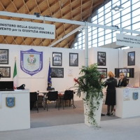 Foto Nicoloro G. Rimini 02/12/2010 Giornata inaugurale della Seconda edizione del ” Salone della Giustizia ” che si svolge dal 02 al 05 dicembre alla Fiera di Rimini. nella foto Lo stand del Dipartimento per la Giustizia Minorile