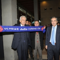 Foto Nicoloro G. Rimini 02/12/2010 Giornata inaugurale della Seconda edizione del ” Salone della Giustizia ” che si svolge dal 02 al 05 dicembre alla Fiera di Rimini. nella foto Filippo Berselli – Maurizio Gasparri