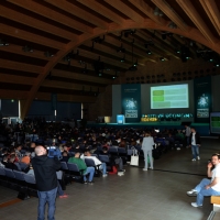Foto Nicoloro G.  09/04/2015  Comunità di San Patrignano- Coriano ( Rimini )   Seconda edizione del Positive Economy Forum, due giorni di conferenze e dibattiti per pensare un nuovo modello economico per le generazioni future.  nella foto una veduta del salone delle Conferenze.