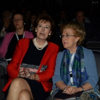 Foto Nicoloro G.  09/04/2015  Comunità di San Patrignano- Coriano ( Rimini )   Seconda edizione del Positive Economy Forum, due giorni di conferenze e dibattiti per pensare un nuovo modello economico per le generazioni future.  nella foto Letizia Moratti, co-fondatrice della Fondazione San Patrignano, a sinistra, e il presidente RAI Anna Maria Tarantola.