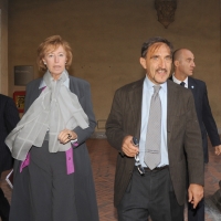 Foto Nicoloro G.  27/09/2010 Milano  Seconda Festa Nazionale della Liberta' organizzata dal PdL al Castello Sforzesco. nella foto Letizia Moratti – Ignazio La Russa