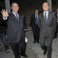 Foto Nicoloro G.  27/09/2010 Milano  Seconda Festa Nazionale della Liberta\' organizzata dal PdL al Castello Sforzesco. nella foto Mario Mantovani – Franco Frattini