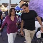 Foto Nicoloro G.   02/08/2023   Cervia ( RA )   Giornata conclusiva della Festa della Lega Romagna.   nella foto la giornalista Lucia Annunziata e il segretario Lega Romagna Jacopo Morrone.