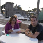 Foto Nicoloro G.   02/08/2023   Cervia ( RA )   Giornata conclusiva della Festa della Lega Romagna.   nella foto la giornalista Lucia Annunziata e il segretario Lega Romagna Jacopo Morrone.