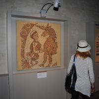 Foto Nicoloro G. 20/05/2011 Ravenna Inaugurato nella ex chiesa di San Nicolo’ il ” TAMO “, tutta l’ avventura del mosaico, un centro espositivo permanente di mosaici che raccontano la storia, la tradizione e la cultura musiva del territorio. Inoltre e’ possibile mediante tavoli touchscreen scoprire tutto sul processo di realizzazione del mosaico esplorando in modo interattivo un cantiere antico, una bottega dell’ Ottocento e un laboratorio contemporaneo. nella foto Un mosaico