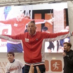 Foto Nicoloro G.   23/04/2024   Ravenna   Seconda tappa di Banca Generali \' Un campione per amico \', manifestazione a carattere sportivo-educativo, per350 bambini delle scuole primarie e scondarie, con la partecipazione di campioni di diverse discipline sportive. nella foto Andrea Lucchetta ex pallavolista.