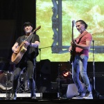 Foto Nicoloro G.   02/07/2023   Bagnacavallo ( RA )   La Milanesiana nel suo giro in Romagna fa tappa a Bagnacavallo. nella foto i musicisti Alessandro Finazzo, a sinistra, e Marco Bachi.