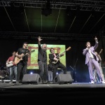 Foto Nicoloro G.   02/07/2023   Bagnacavallo ( RA )   La Milanesiana nel suo giro in Romagna fa tappa a Bagnacavallo. nella foto sul palco insieme gli Extraliscio e la Bandabardo\'.