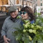 Foto Nicoloro G.   02/07/2023   Bagnacavallo ( RA )   La Milanesiana nel suo giro in Romagna fa tappa a Bagnacavallo. nella foto il maestro fotografo Nino Migliori ed Elisabetta Sgarbi.