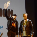 Foto Nicoloro G.   13/10/2019   Ravenna   Terza edizione di ' Imaginaction ' ,  Festival Internazionale dei videoclip, che ha visto la partecipazione di diversi artisti. nella foto Fabio Rovazzi, vincitore di questa terza edizione del Festival, premiato dal regista e sceneggiatore Stefano Salvati.