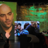 Foto Nicoloro G. 20/01/2012 Milano Prima puntata della nuova serie della trasmissione " Invasioni barbariche " in programmazione su La7 e condotta da Daria Bignardi. nella foto Roberto Saviano