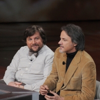 Foto Nicoloro G. 01/01/2012 Milano Trasmissione televisiva su Rai3 " Che tempo che fa " condotta da Fabio Fazio e interamente dedicata al ricordo dello scalatore ed esploratore Walter Bonatti. nella foto Luca Mercalli – Marco Albino Ferrari
