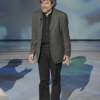Foto Nicoloro G. 01/01/2012 Milano Trasmissione televisiva su Rai3 " Che tempo che fa " condotta da Fabio Fazio e interamente dedicata al ricordo dello scalatore ed esploratore Walter Bonatti. nella foto Reinhold Messner