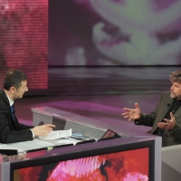Foto Nicoloro G. 01/01/2012 Milano Trasmissione televisiva su Rai3 " Che tempo che fa " condotta da Fabio Fazio e interamente dedicata al ricordo dello scalatore ed esploratore Walter Bonatti. nella foto Fabio Fazio – Reinhold Messner